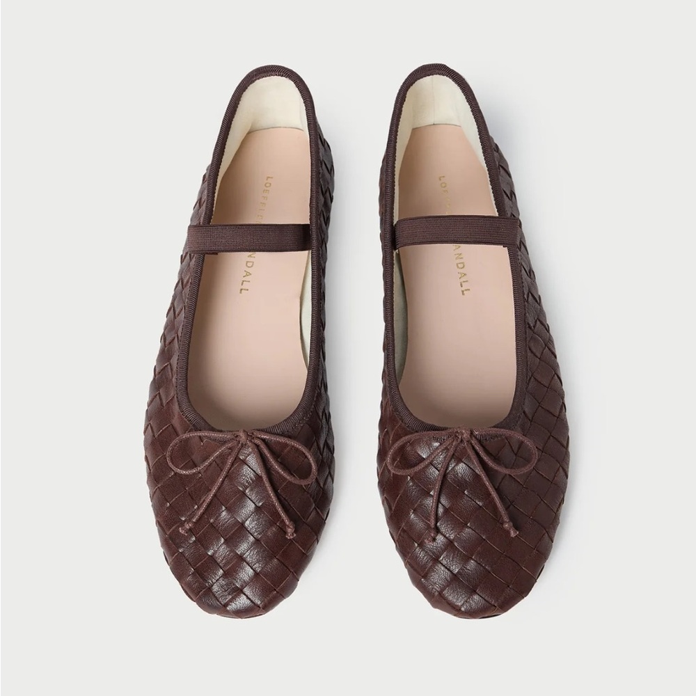 Loeffler Randall - Leonie Espresso Woven Ballet Flat - size 6.5 - Picture 3 of 7